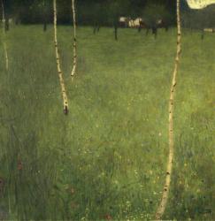 Farmhouse with Birch Trees, 1900 (oil on canvas) | Obraz na stenu