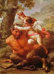 Cupid and Pan (oil on canvas) | Obraz na stenu