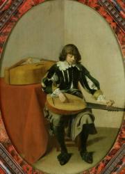 The Young Musician (oil on panel) | Obraz na stenu