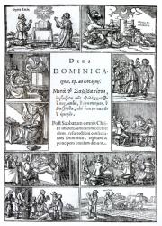 The Lord's Day, 1639 (woodcut) (b/w photo) | Obraz na stenu