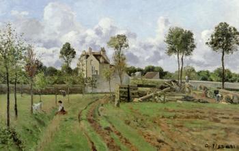 Landscape, Louveciennes, c.1872 (oil on canvas) | Obraz na stenu