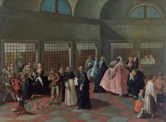 The Visiting Parlour in the Convent (oil on canvas) | Obraz na stenu