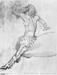 Centaur, from the The Vallardi Album (pen & ink on paper) (b/w photo) | Obraz na stenu
