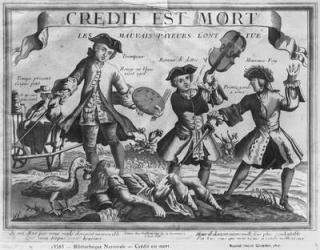 'Credit is dead, the bad debtors have killed it' (engraving) | Obraz na stenu
