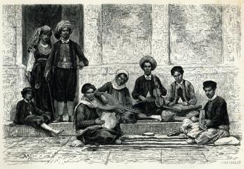 A Jewish Concert: Tlemcen (engraving) | Obraz na stenu