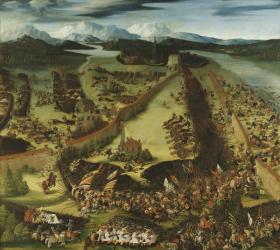 The Battle of Pavia (oil on panel) | Obraz na stenu