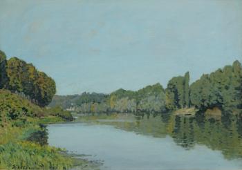 The Seine at Bougival, 1873 (oil on canvas) | Obraz na stenu
