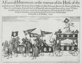 Funeral cortege of Robert Devereux, 3rd Earl of Essex, 1646 (engraving) | Obraz na stenu