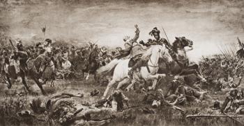 Death of Gustavus Adolphus, illustration from 'The Outline of History' by H.G. Wells, Volume II, published in 1920 (litho) | Obraz na stenu