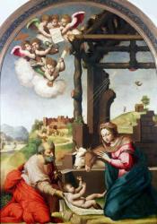 Adoration of the Holy Child (oil on panel) | Obraz na stenu