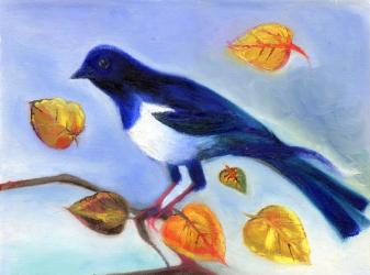 Autumn Magpie, 2012, (oil on board) | Obraz na stenu