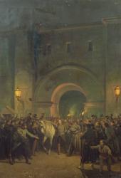 Liberation of Political Prisoners from the Mazas Prison, 21st January 1871 (oil on canvas) | Obraz na stenu