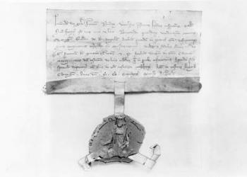 The last codicil of Louis IX, written August 1270 (parchment) | Obraz na stenu