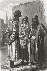 Jews of Tashkent, capital of Uzbekistan, illustration from 'The World in the Hands', engraved by Charles Laplante (d.1903), published 1878 (engraving) | Obraz na stenu