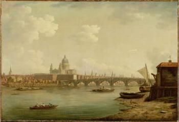 St. Paul's and Blackfriars Bridge, London, c.1770-2 (oil on canvas) | Obraz na stenu