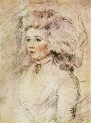 Anna Maria Woodforde, (Nancy)1757-1830. The niece, housekeeper and companion of James Woodforde (17401803). English clergyman, best known as the author of The Diary of a Country Parson. After a drawing by Samuel Woodforde. From Impressions of English Lit | Obraz na stenu