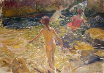 The Bath, Jávea, 1905 (oil on canvas) | Obraz na stenu