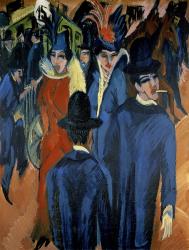 Berlin Street Scene, 1913 (oil on canvas) | Obraz na stenu