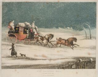 The Brighton Mail, 1836 (coloured engraving) | Obraz na stenu