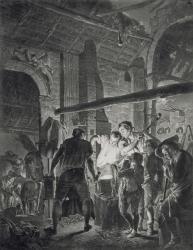 The Blacksmith's Shop, engraved by Richard Earlom (1743-1822), 1771 (mezzotint) | Obraz na stenu