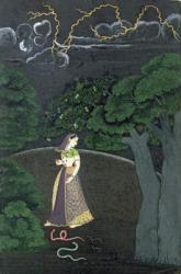 A lady on her way to a tryst, Guler, c.1760 (gouache on paper) | Obraz na stenu