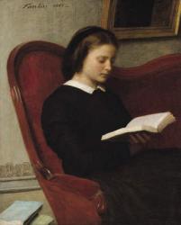 The Reader, 1861 (oil on canvas) | Obraz na stenu