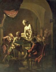 An Academy by Lamplight, c.1768-69 (oil on canvas) | Obraz na stenu