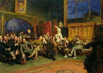 Evening in the Studio with my Students, 1886 (oil on canvas) | Obraz na stenu