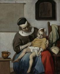 The Sick Child, c.1664-6 (oil on canvas) | Obraz na stenu