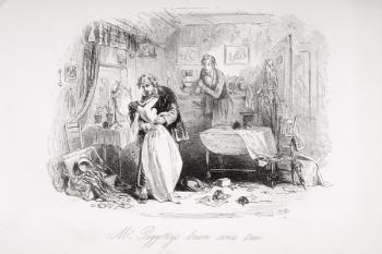 Mr. Peggotty's dream comes true, illustration from 'David Copperfield' by Charles Dickens (1812-70) first published 1850 (litho) | Obraz na stenu