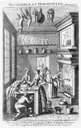 Frontispiece of 'The Compleat Housewife' (engraving) | Obraz na stenu