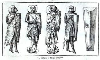 Effigies of Knights Templars (engraving) | Obraz na stenu