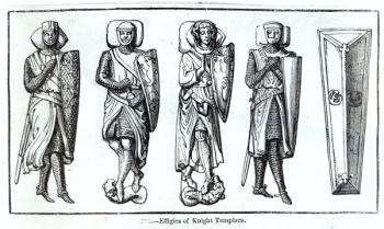 Effigies of Knights Templars (engraving) | Obraz na stenu