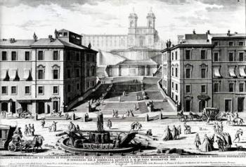 Piazza di Spagna, c.1740 (engraving) | Obraz na stenu