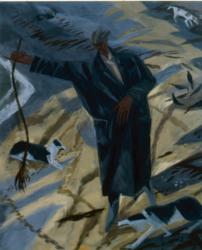 Dogs on the Beach, 1985, (oil on canvas) | Obraz na stenu