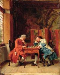 The Chess Players, 1856 (oil on board) | Obraz na stenu