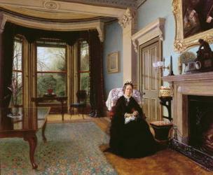 Victorian interior with seated lady | Obraz na stenu