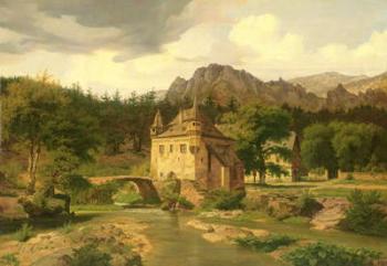 Castle in the Mountains, 1835 (oil on canvas) | Obraz na stenu