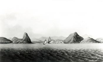 Entrance of the Harbour of Rio de Janeiro (litho) (b/w print) | Obraz na stenu