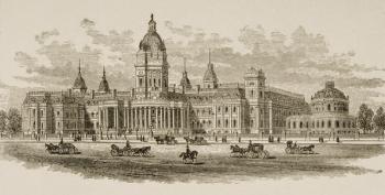 New City Hall, San Francisco, from 'American Pictures', published by The Religious Tract Society, 1876 (engraving) | Obraz na stenu