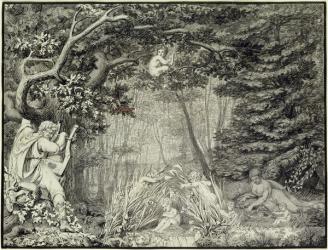 The Poet at the Spring, 1805 (pen, ink and wash over pencil on paper) | Obraz na stenu