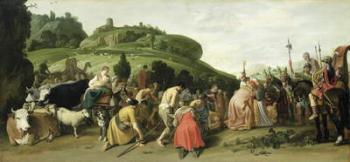 Joseph Receives his Father in Egypt, 1628 (oil on panel) | Obraz na stenu