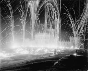 Midwinter carnival, storming the fortress, Upper Saranac Lake, N.Y., 1909 (b/w photo) | Obraz na stenu