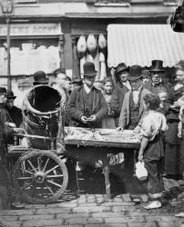 Cheap Fish of St. Giles, from 'Street Life in London', 1877 (b/w photo) | Obraz na stenu