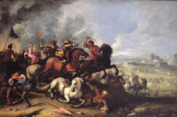Battle Scene (oil on canvas) | Obraz na stenu