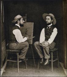 Double portrait of Toulouse-Lautrec, from 'Toulouse-Lautrec' by Gerstle Mack, published 1938 (b/w photo) | Obraz na stenu