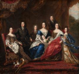Charles XI’s family with relatives from the duchy Holstein-Gottorp, 1691 (oil on canvas) | Obraz na stenu