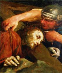 Christ carrying the cross (oil on canvas) | Obraz na stenu