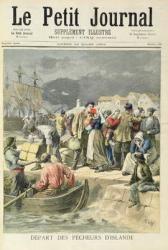 Departure of the Icelandic Fishermen, illustration from 'Le Petit Journal', 19th March 1894 (litho) | Obraz na stenu