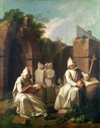 Carthusian Monks in Meditation (oil on canvas) | Obraz na stenu
